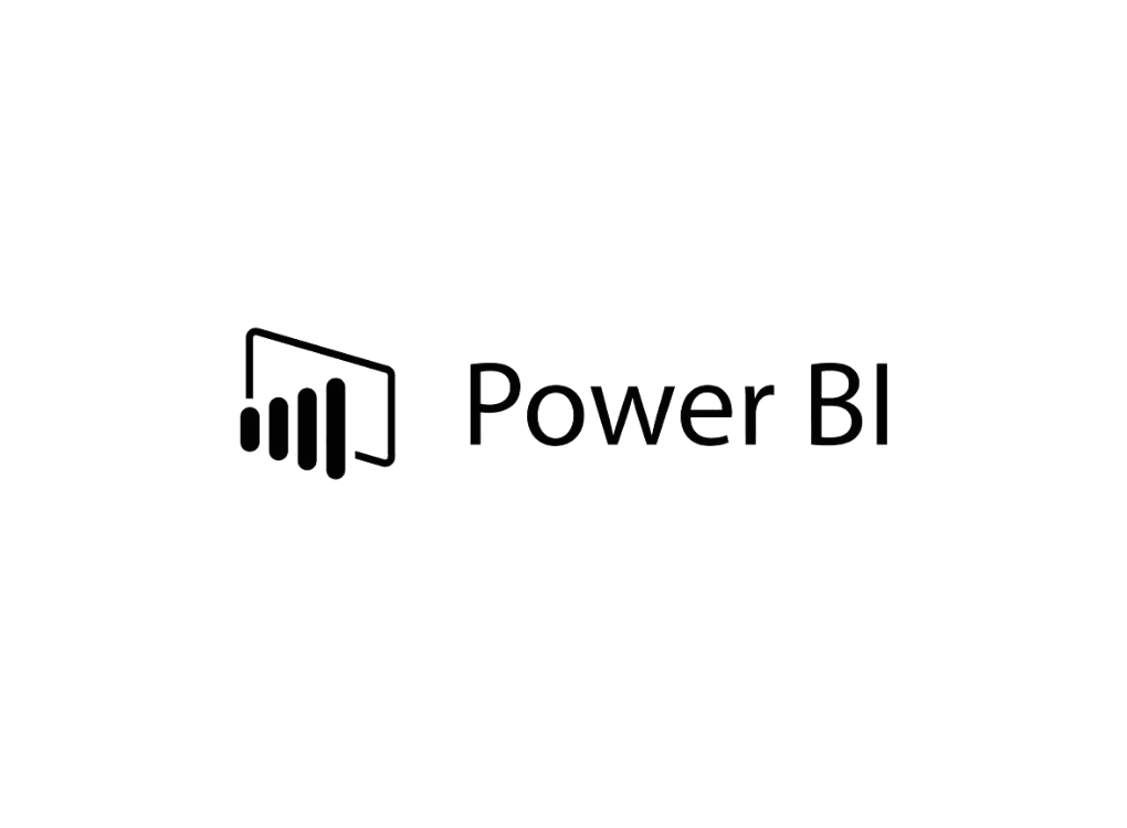 Black PowerBI logo