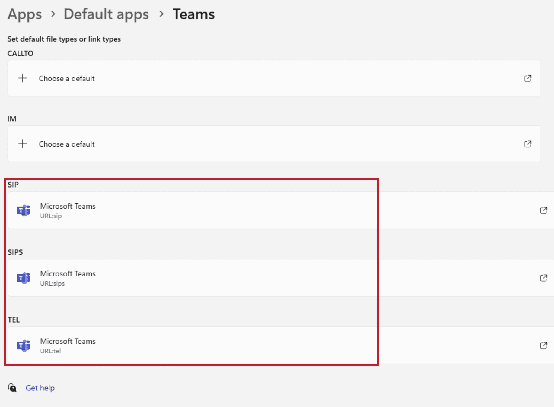 Enable click to call through Microsoft Teams - select Microsoft Teams for channels