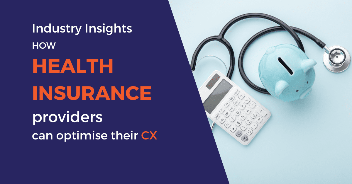 Stethoscope with a calculator and a piggy bank, accompanied with the text 'Industry insights on how health insurance providers can optimise their CX'
